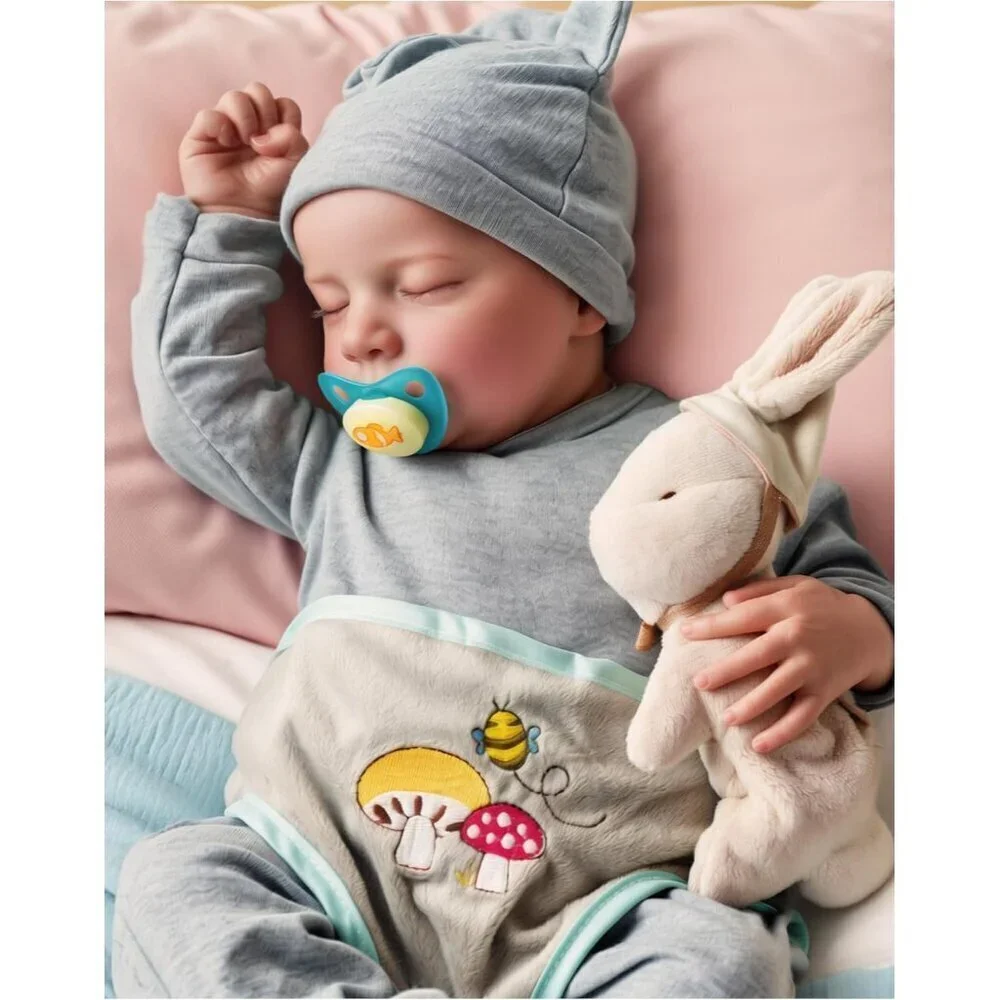 🆕17Inch Full Cloth Body With Vinyl Limbs Cute Baby Doll Boy with Accessories